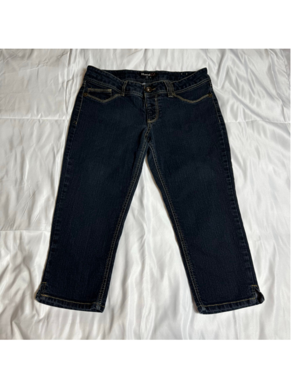 Juniors Rewind Ankle & Cropped Jeans Size 15 Dark Blue